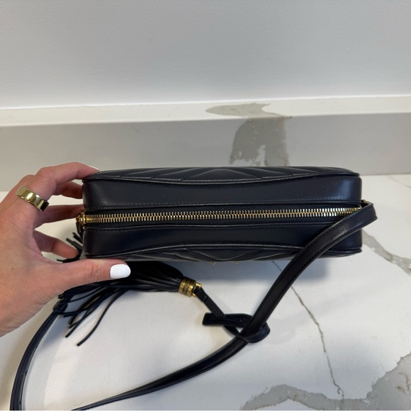 Saint Laurent Black Crossbody Bag with Gold Logo - Picture 7 of 9